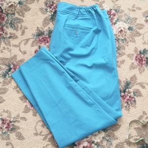 Talbots Hampshire pants turquoise blue women's plus size 18 W